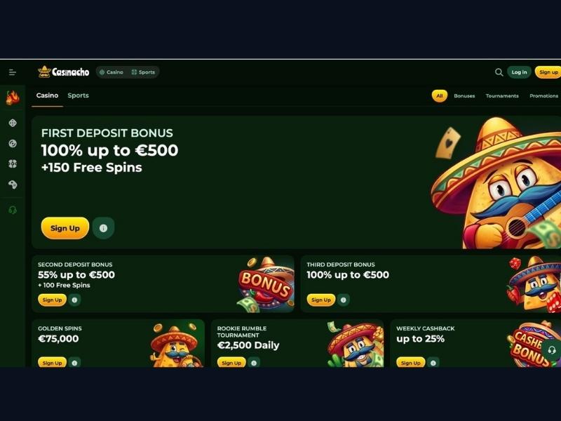 Registrierung bei Casinacho Casino (Nacho Casino): Konto für Jackpot-Spieler, KYC als Priorität und erster Zugang zu 28+ Jackpot-Titeln